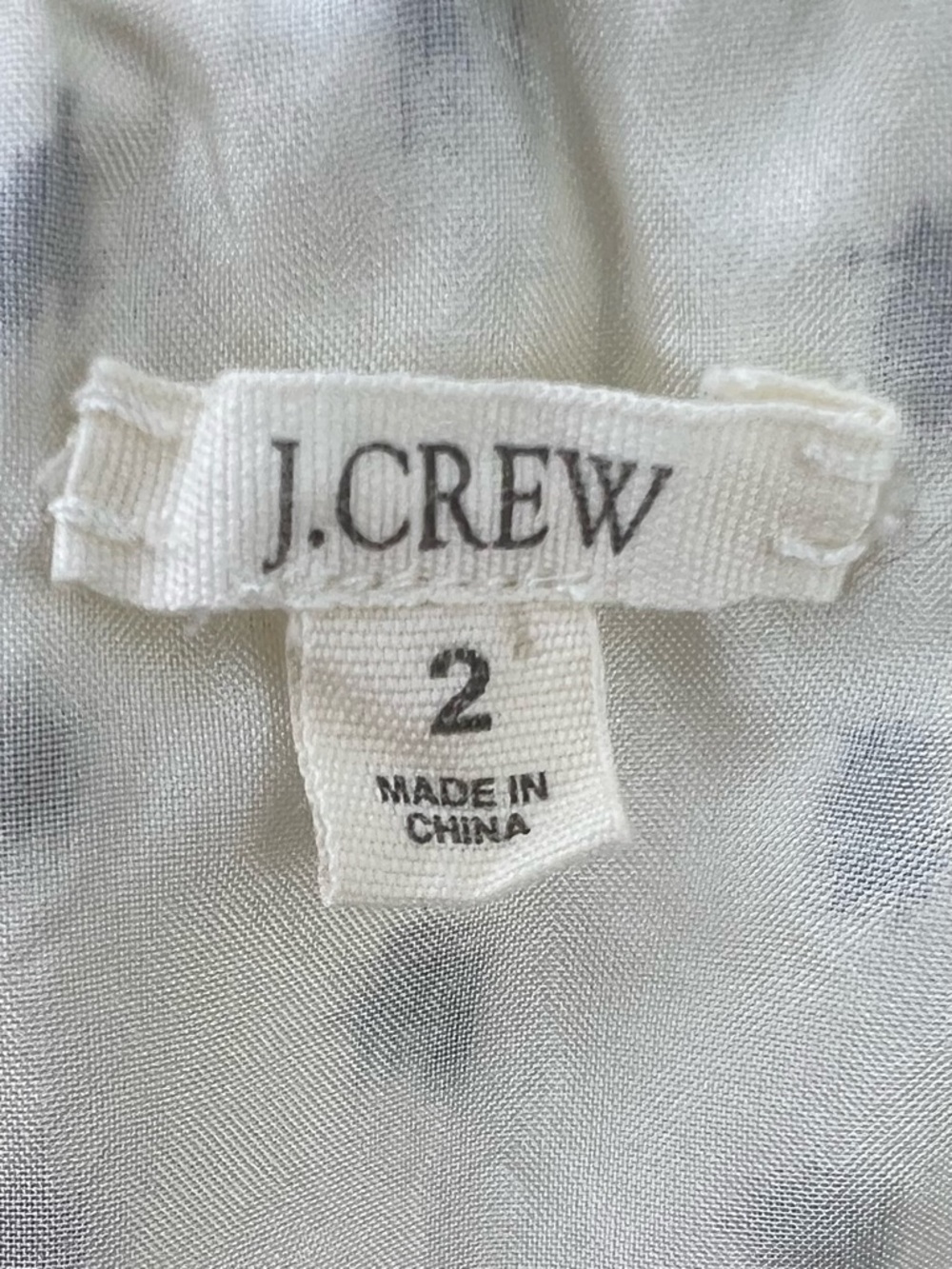 J.Crew Silk Ruffle Dress Women’s Size 2 Cream Black Dot Spaghetti Strap - Picture 4 of 6